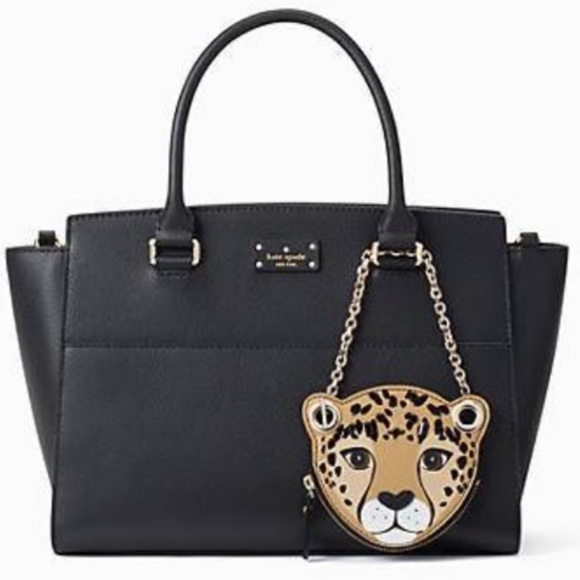 Kate Spade Leopard coin purse wristlet - Picture 3 of 8